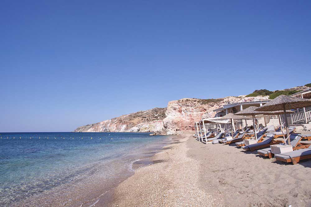 Fish and vegetables slow-cooked in volcanic sand at Sirocco restaurant Paleochori Milos